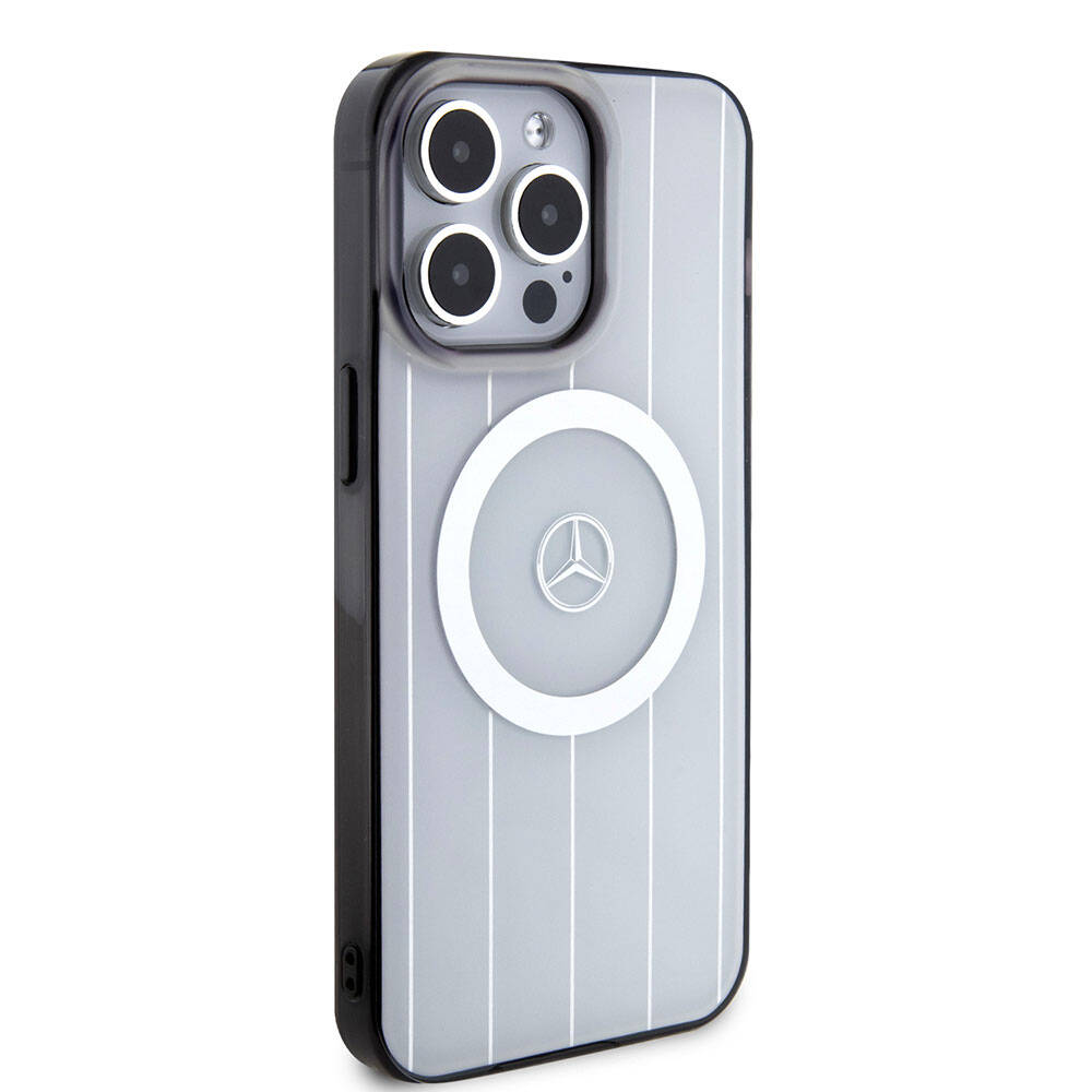 Mercedes Benz iPhone 15 Pro Max Orjinal Lisanslı M-safe Şarj Özellikli Çift Katmanlı Paralel Çizgi Desenli Kılıf Mercedes Benz iPhone 15 Pro Max Orjinal Lisanslı M-safe Şarj Özellikli Çift Katmanlı Paralel Çizgi Desenli Kılıf